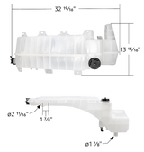 Volvo VNL/VNM, VHD & Mack Pinnacle - Pressurized Coolant Reservoir With Coolant Level Sensor (Copy)