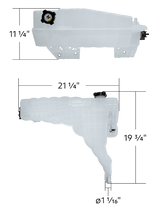 Kenworth T680, T880 And Peterbilt 579 - Pressurized Coolant Reservoir With Coolant Level Sensor