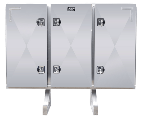 3 Locking Door Stainless Steel Cab Rack 68" Inch x 80 Inch - HD Truck Source