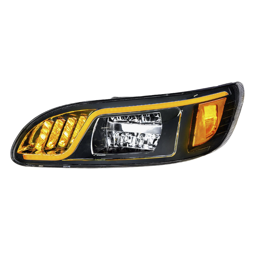 Peterbilt 384/386/387 - LED Headlight With LED Turn, Position, & DRL