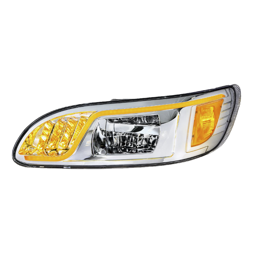 Peterbilt 384/386/387 - LED Headlight With LED Turn, Position, & DRL