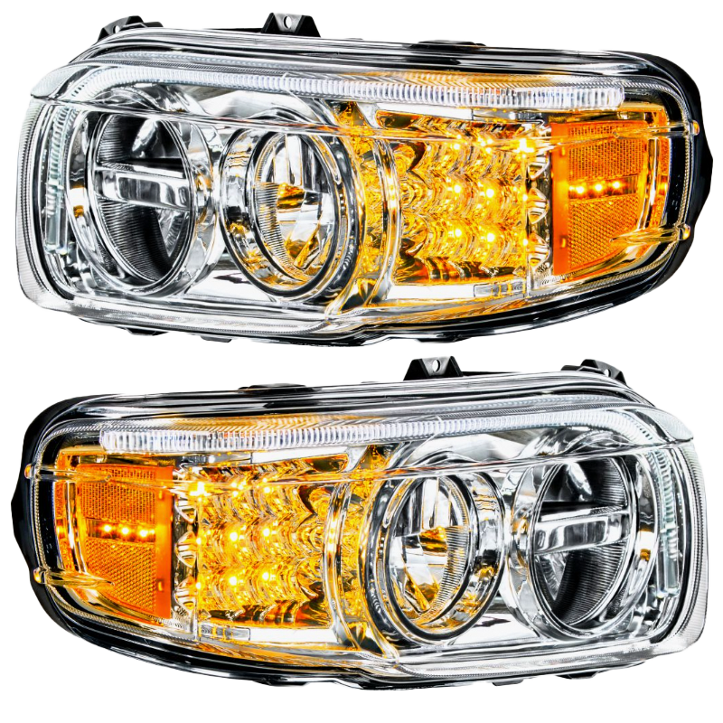 Peterbilt 388/389/567 - High Power LED Headlight With 16 LED Turn & 57 LED Bar