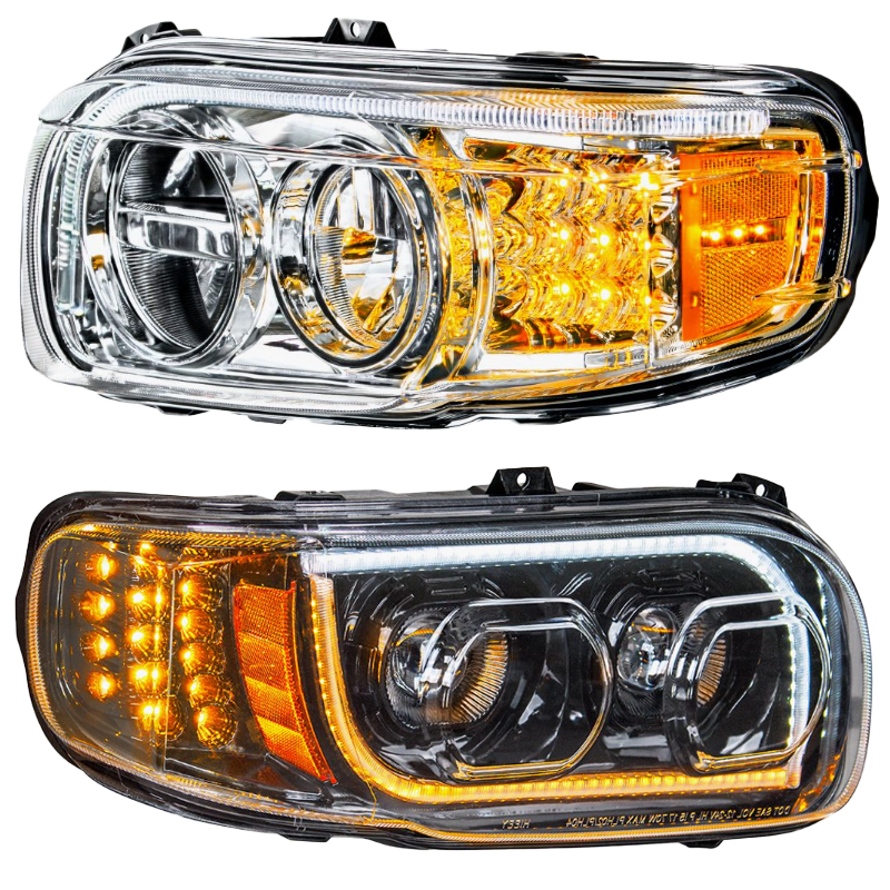 Peterbilt 388/389/567 - High Power LED Headlight With 16 LED Turn & 57 LED Bar