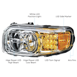 Peterbilt 388/389/567 - High Power LED Headlight With 16 LED Turn & 57 LED Bar