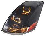 Volvo VN/VNL (2003-2017) - Projection Headlight With Amber LED Light Bar