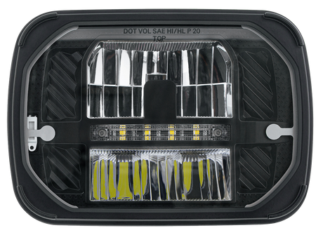 5" X 7" Heated LED Headlight With White Position Light