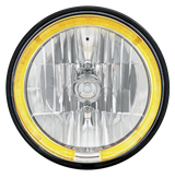 7" Crystal Headlight With LED Halo Ring - Universal Round Replacement