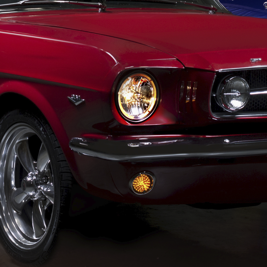 7" Crystal Headlight With LED Halo Ring - Universal Round Replacement