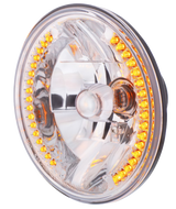 7" Crystal Headlight With 34 LED Position Light