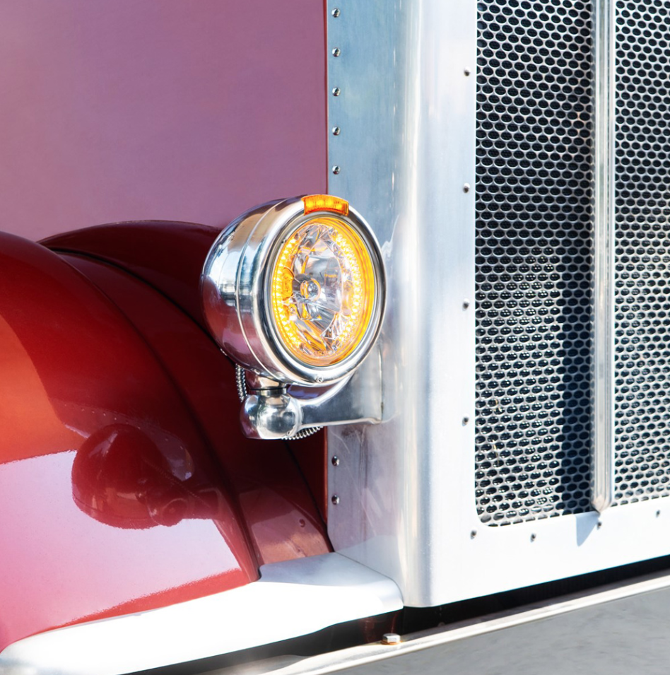 7" Crystal Headlight With 34 LED Position Light