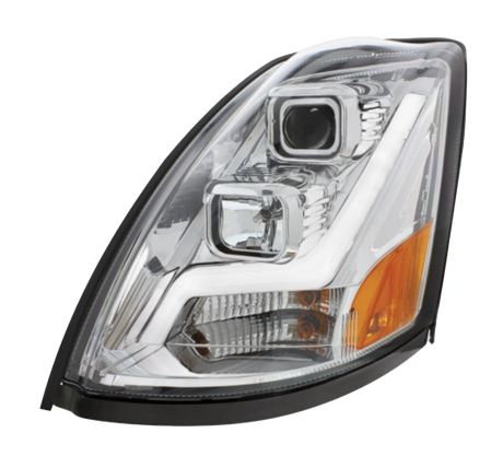 Volvo VN/VNL (2003-2017) - Projection Headlight With LED Position Light Bar