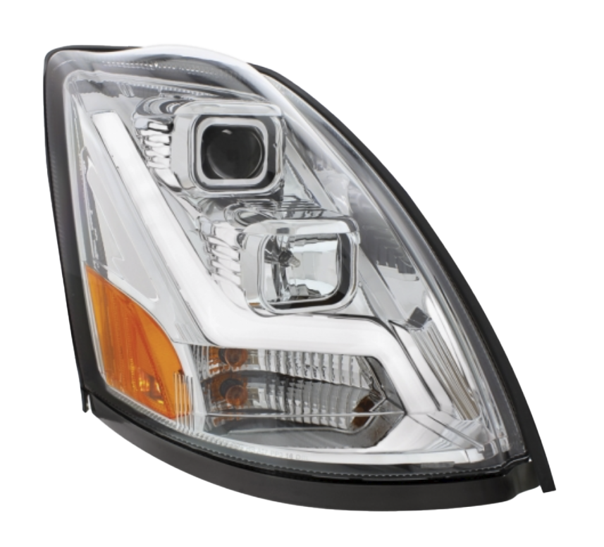 Volvo VN/VNL (2003-2017) - Projection Headlight With LED Position Light Bar