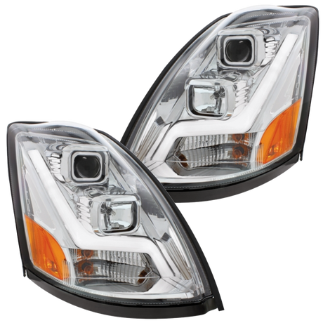 Volvo VN/VNL (2003-2017) - Projection Headlight With LED Position Light Bar