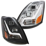 Volvo VN/VNL (2003-2017) - Projection Headlight With LED Position Light Bar
