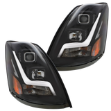 Volvo VN/VNL (2003-2017) - Projection Headlight With LED Position Light Bar