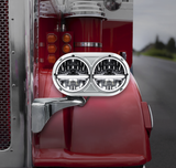 Peterbilt 359 - Stainless Steel Headlight Assembly With 20 LED Headlights and LED Position Light