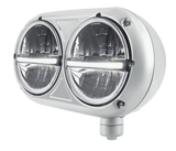 Peterbilt 359 - Stainless Steel Headlight Assembly With 20 LED Headlights and LED Position Light