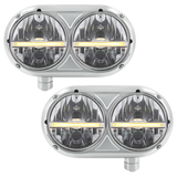 Peterbilt 359 - Stainless Steel Headlight Assembly & LED Headlights With LED Position Light