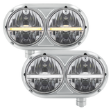 Peterbilt 359 - Stainless Steel Headlight Assembly & LED Headlights With LED Position Light
