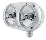 Peterbilt 359 - Stainless Steel Headlight Assembly & Crystal Halogen Bulbs