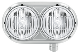 Peterbilt 359 - Stainless Steel Headlight Assembly & Crystal Halogen Bulbs