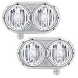 Peterbilt 359 - Stainless Steel Headlight Assembly & Crystal Halogen Bulbs