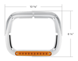 5" x 7" Headlight Bezel With Visor, 10 LEDs