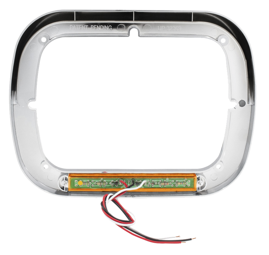 5" x 7" Headlight Bezel With Visor, 10 LEDs