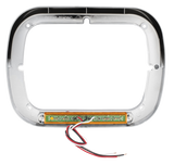 5" x 7" Headlight Bezel With Visor, 10 LEDs