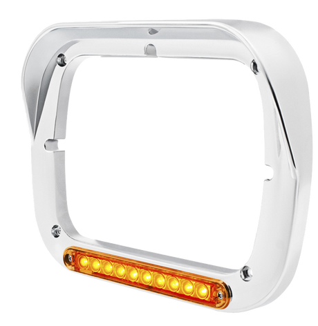 5" x 7" Headlight Bezel With Visor, 10 LEDs