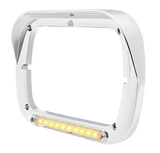 5" x 7" Headlight Bezel With Visor, 10 LEDs