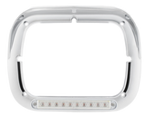 5" x 7" Headlight Bezel With Visor, 10 LEDs