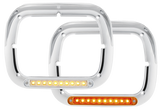 5" x 7" Headlight Bezel With Visor, 10 LEDs