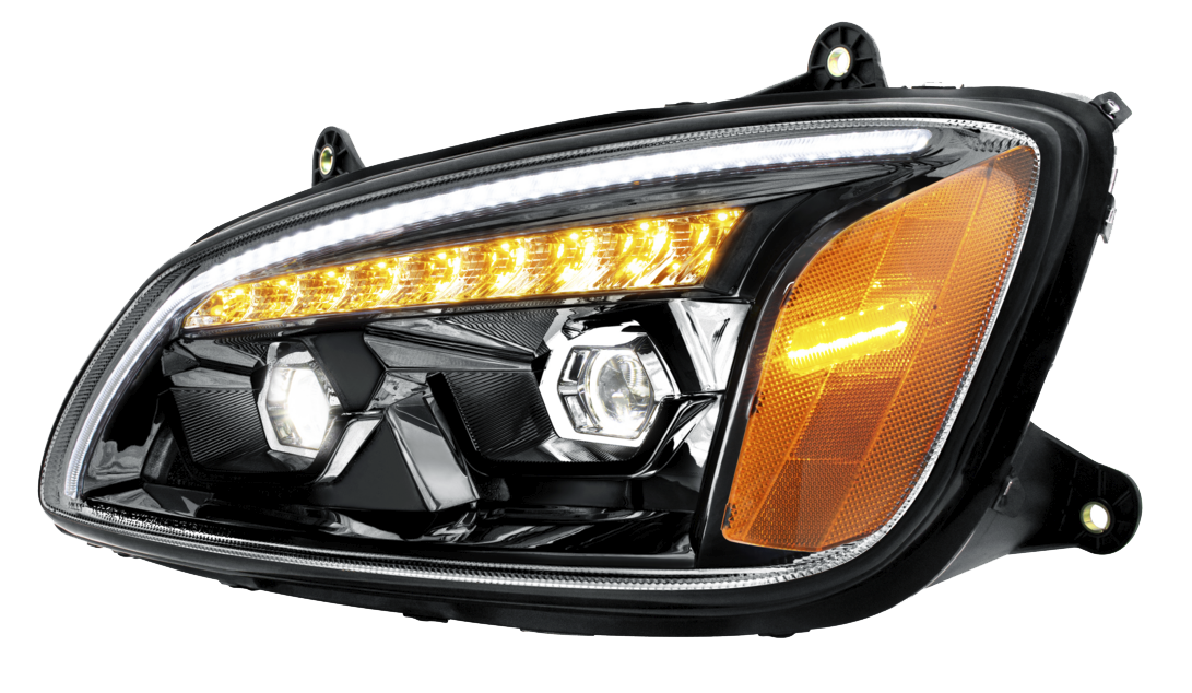 Kenworth T660 (2008-2017) - LED Projection Headlight With Sequential Turn Signal