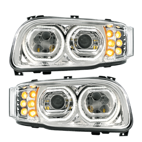 Peterbilt 389 (2008-2024) - High Power Headlight With 10 LED Turn & 100 LED Halo