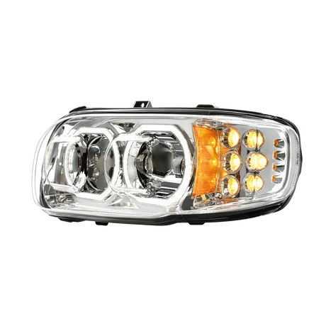 Peterbilt 389 (2008-2024) - High Power Headlight With 10 LED Turn & 100 LED Halo