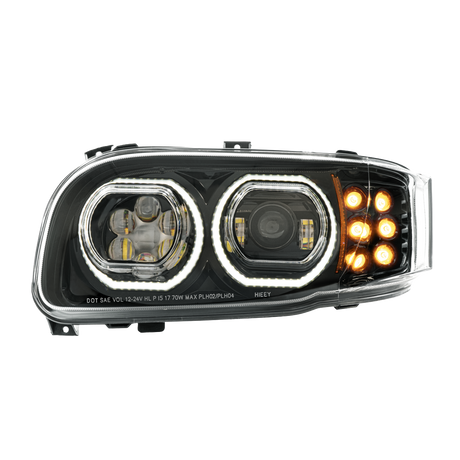 Peterbilt 389 (2008-2024) - High Power Headlight With 10 LED Turn & 100 LED Halo