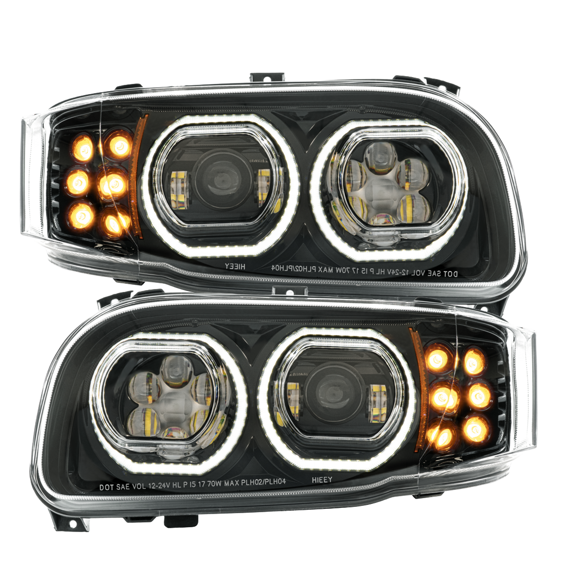 Peterbilt 389 (2008-2024) - High Power Headlight With 10 LED Turn & 100 LED Halo