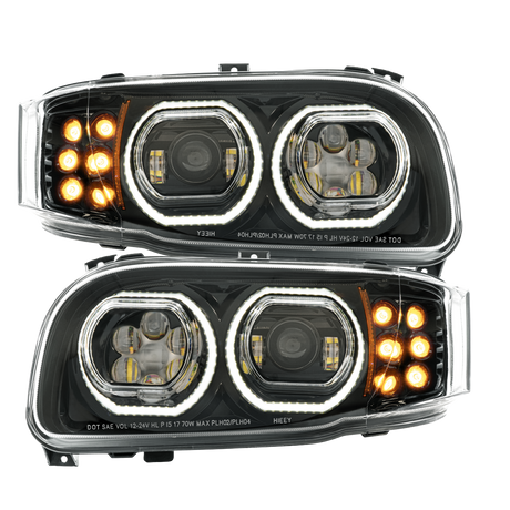 Peterbilt 389 (2008-2024) - High Power Headlight With 10 LED Turn & 100 LED Halo