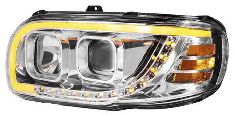 Peterbilt 389, 388 and 567 - Projection Headlight With LED Turn Signal & Light Bar