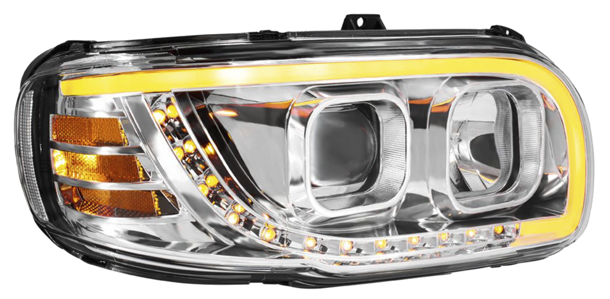 Peterbilt 389, 388 and 567 - Projection Headlight With LED Turn Signal & Light Bar