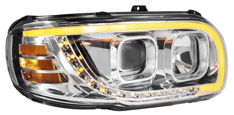 Peterbilt 389, 388 and 567 - Projection Headlight With LED Turn Signal & Light Bar