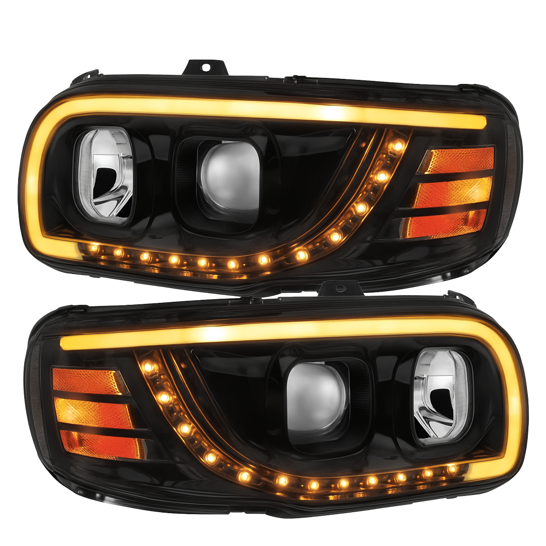 Peterbilt 389, 388 and 567 - Projection Headlight With LED Turn Signal & Light Bar