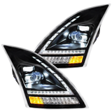 Volvo VNL (2018-2024) - Full LED Headlight With Switchable Sequential Turn Signal