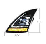 Volvo VNL (2018-2024) - Full LED Headlight With LED Turn Signal and DRL