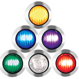 3/4″ Amber Dual Color Round 3 LED Marker Lights - HD Truck Source
