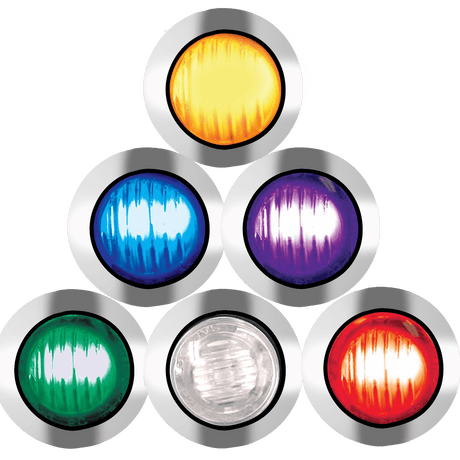 3/4″ Amber Dual Color Round 3 LED Marker Lights - HD Truck Source
