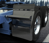 34 Inch Quarter Fender Pair Smoked Black Mirror Finish Triangle Brackets Included - HD Truck Source