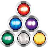 3/4″ Red Dual Color Round 3 LED Marker Lights - HD Truck Source