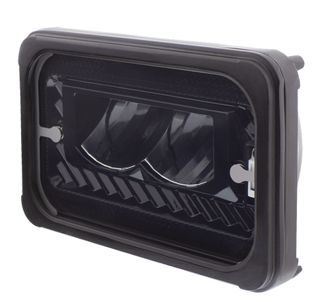 4" X 6" Heated LED Headlight With Glass Lens & Aluminum Housing